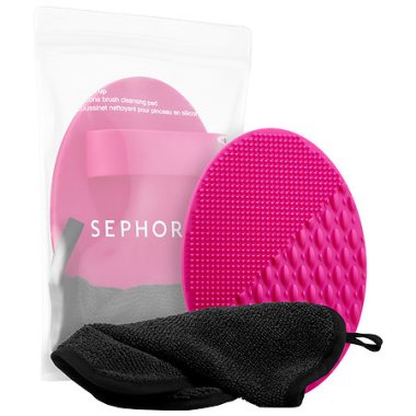 sehora collection polish up silicone brush cleansing pad